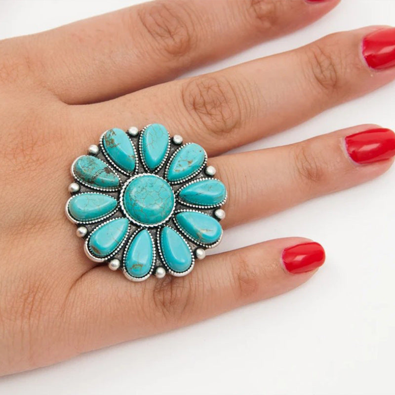 Wholesale Vintage Boho Turquoise Rings